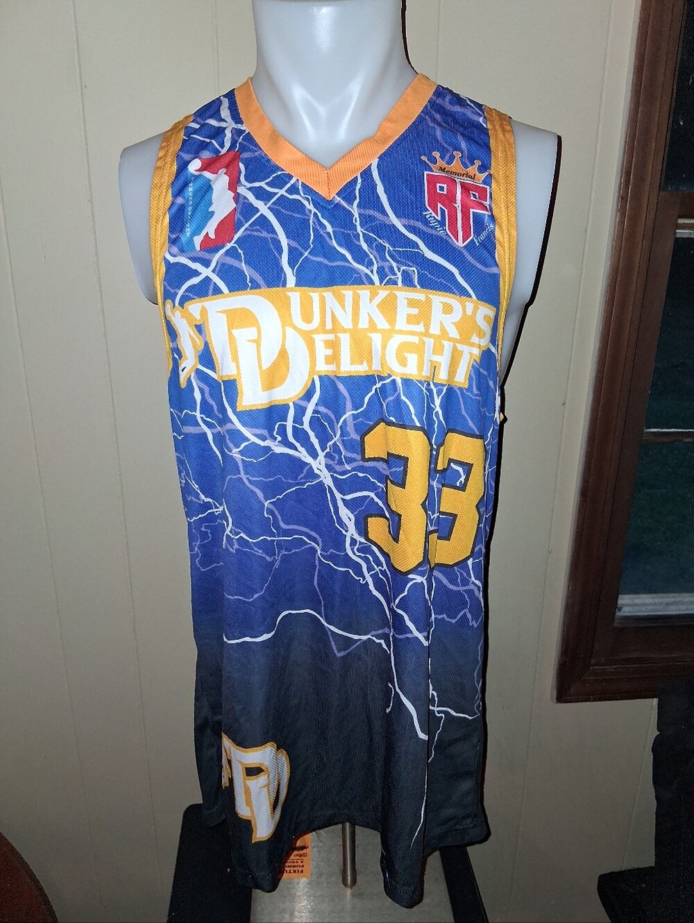 Men's Blue & Yellow Basketball Jersey